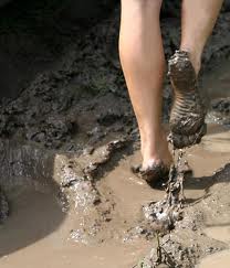 muddy feet