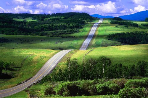 road over hills
