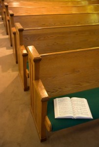 Open Bible on a Church Pew